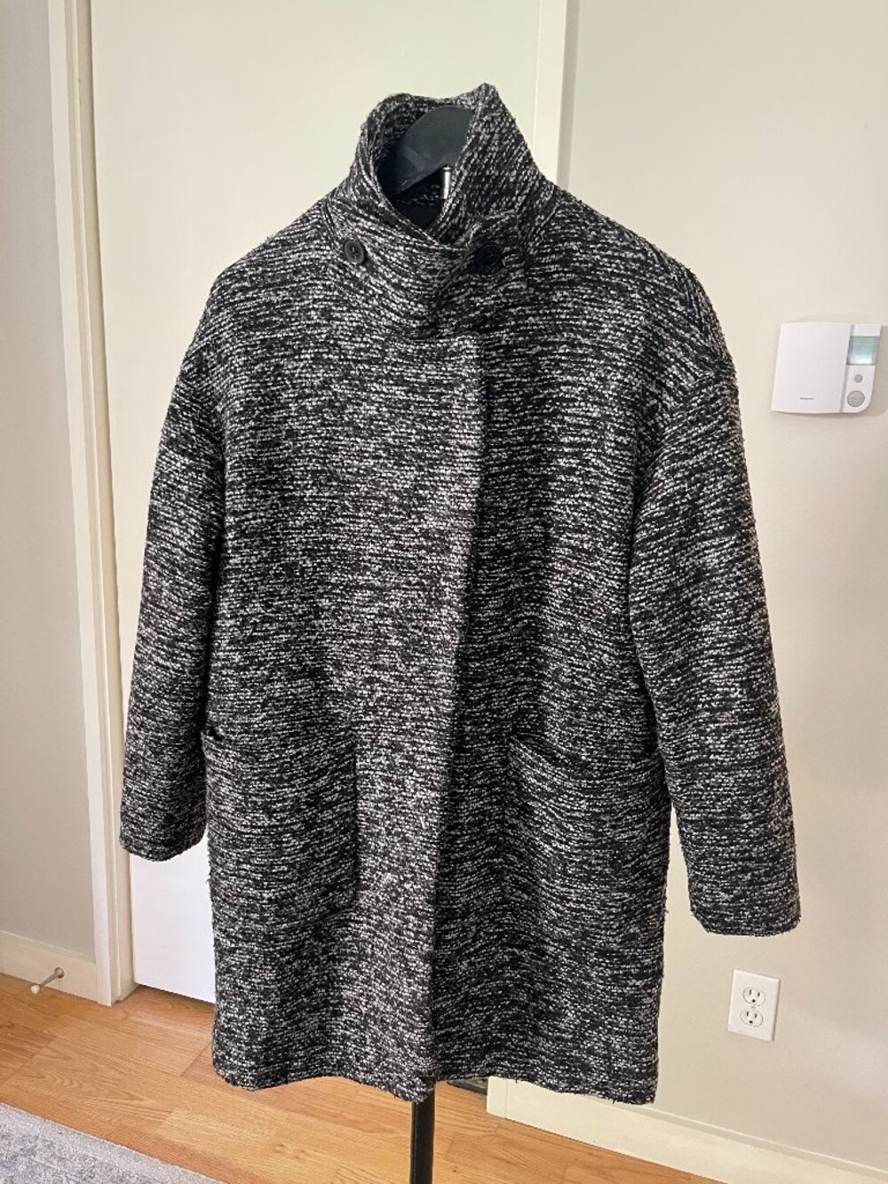 EnC Black and White Tweed Coat size S